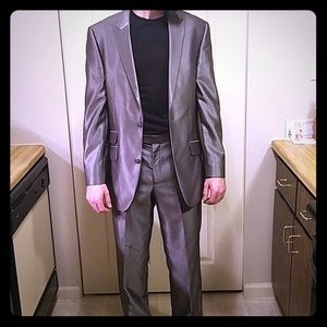 Men's Silver Two Piece Suit